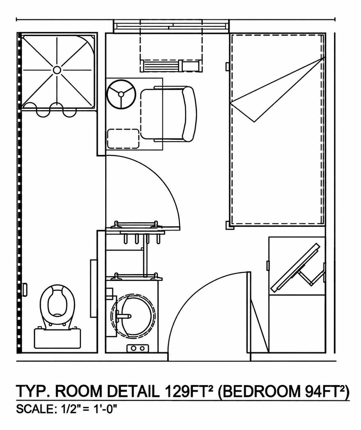 Mine Dorm Room Sample Floor Plan
